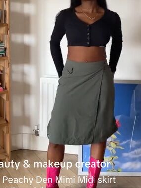 Peachy den Mimi midi skirt